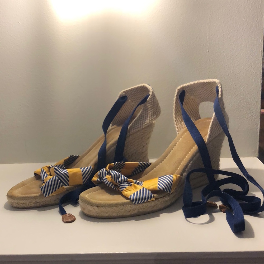 J. Crew Espadrille Lace-up Wedges